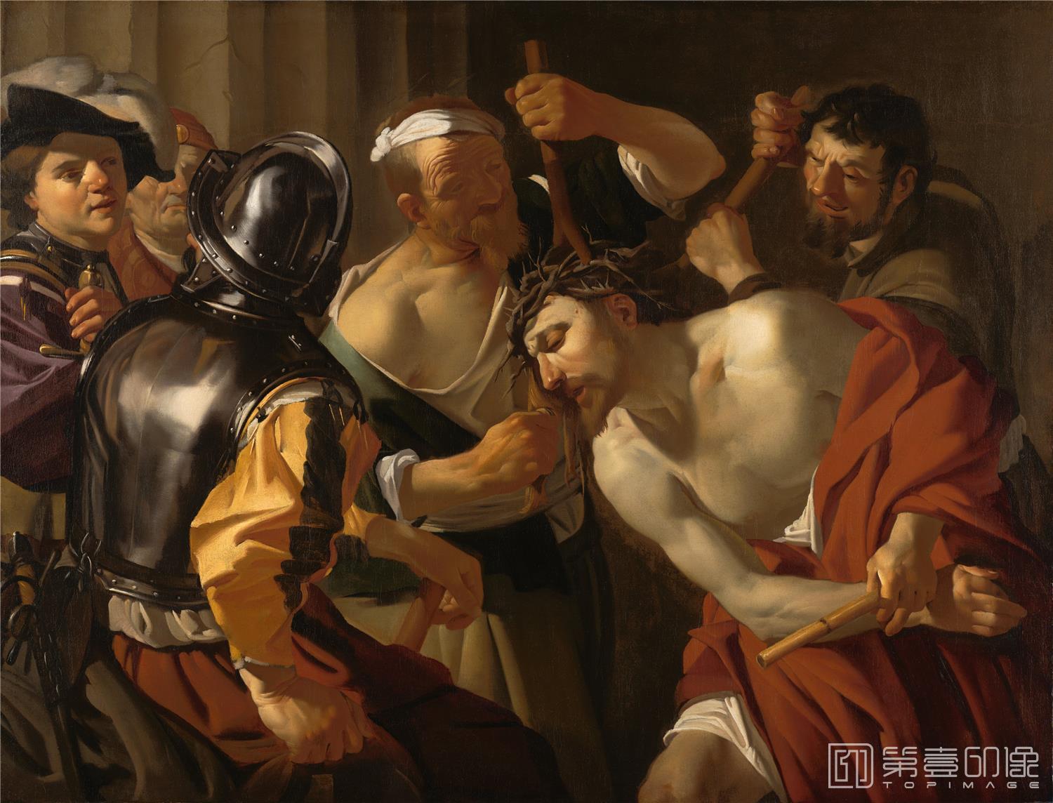 油画-美国阿特金森美术馆-Dirck van Baburen-Christ Crowned with Thorns.tifDirck van Baburen - Christ Crowned with Thorns-087